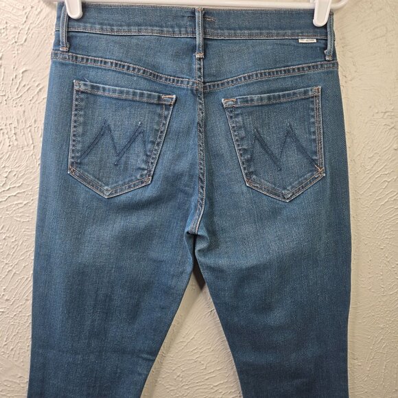 Mother High Waisted Looker Jeans Size 28 Skinny Medium Blue Wash Stretch Denim - Picture 7 of 13